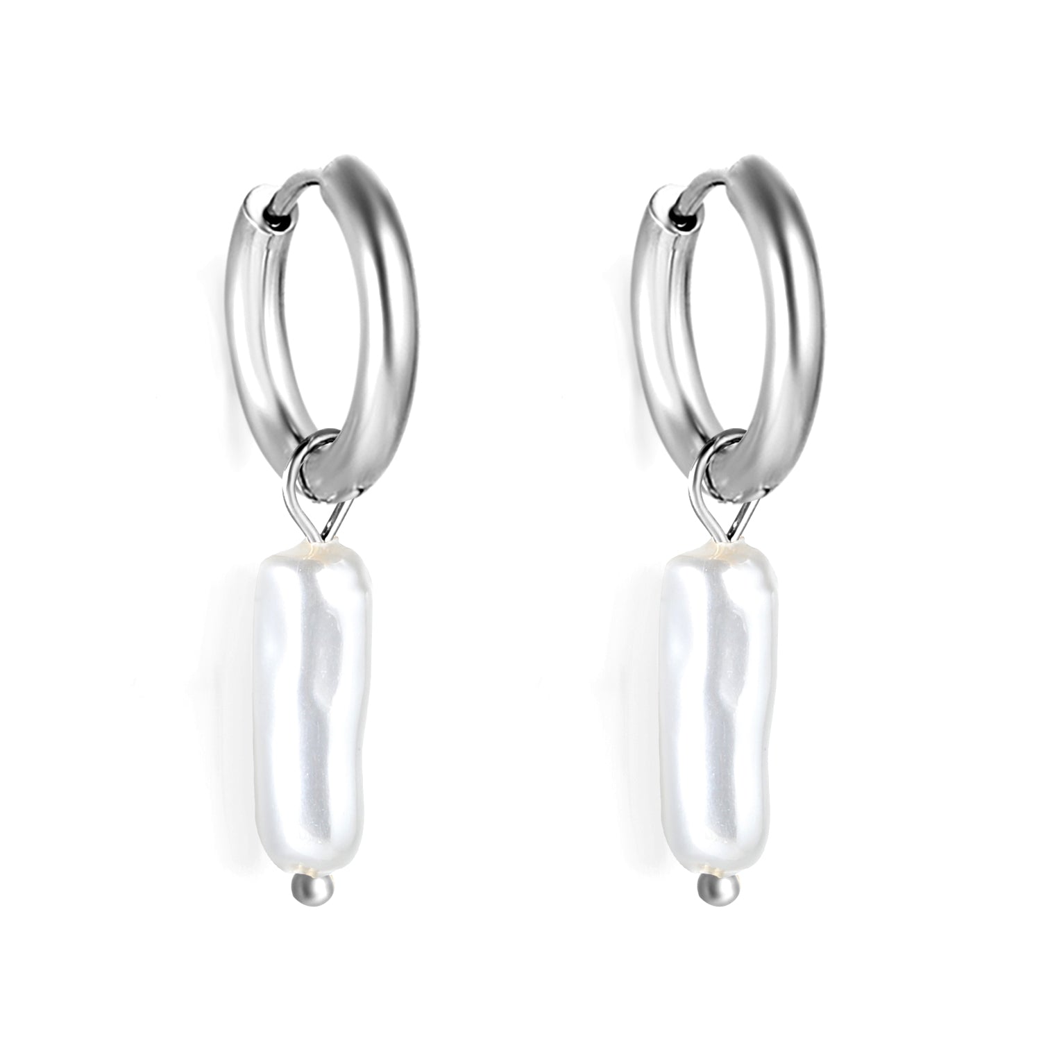 2024 New Year Fashion Various Irregular Shape White Pearl Earrings asonjewelry